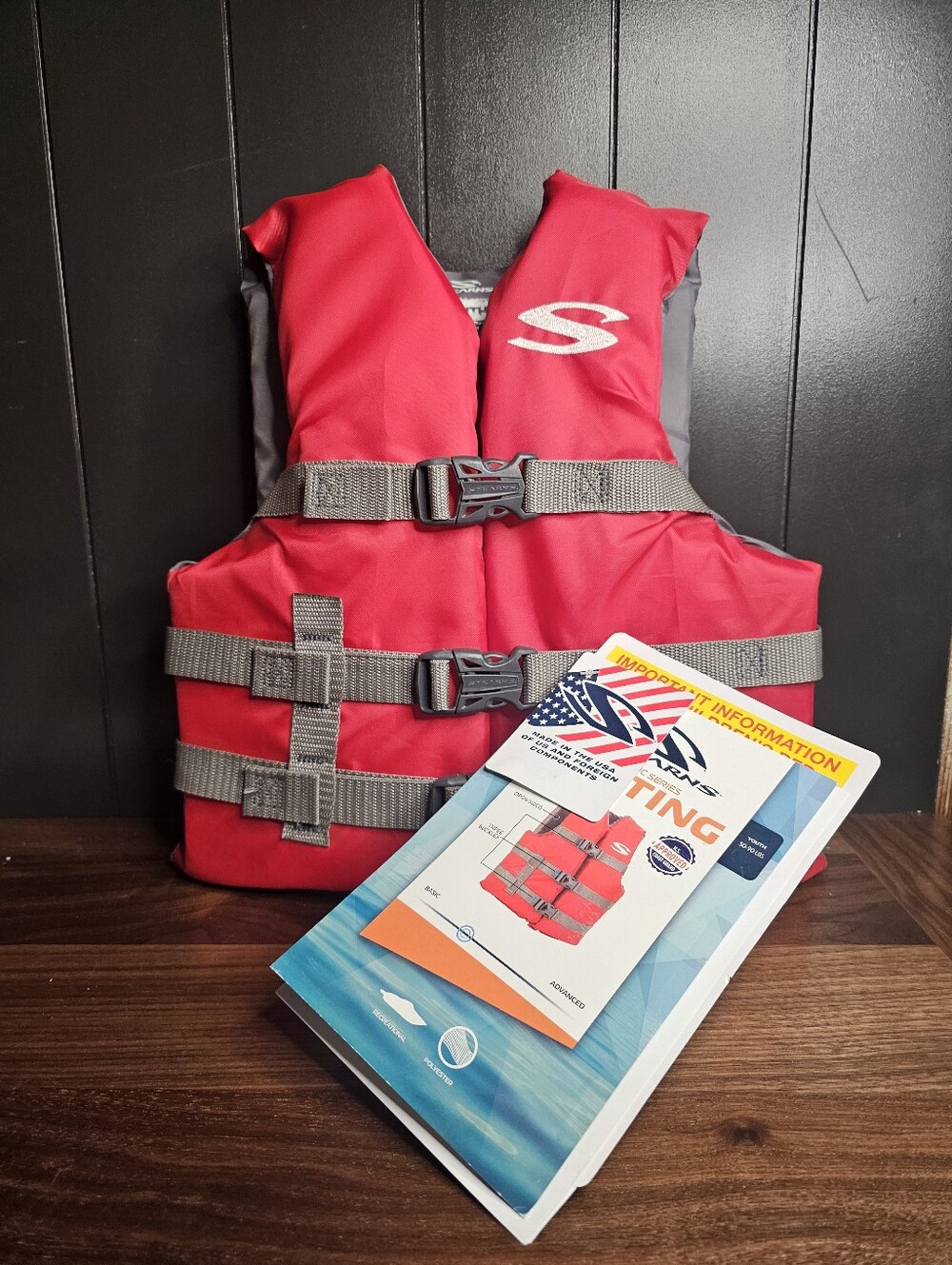 Stearns Classic Series Kids 50-90 Lbs Boating Swimming Safety Vest Red New